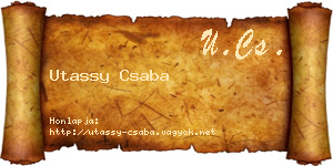 Utassy Csaba névjegykártya